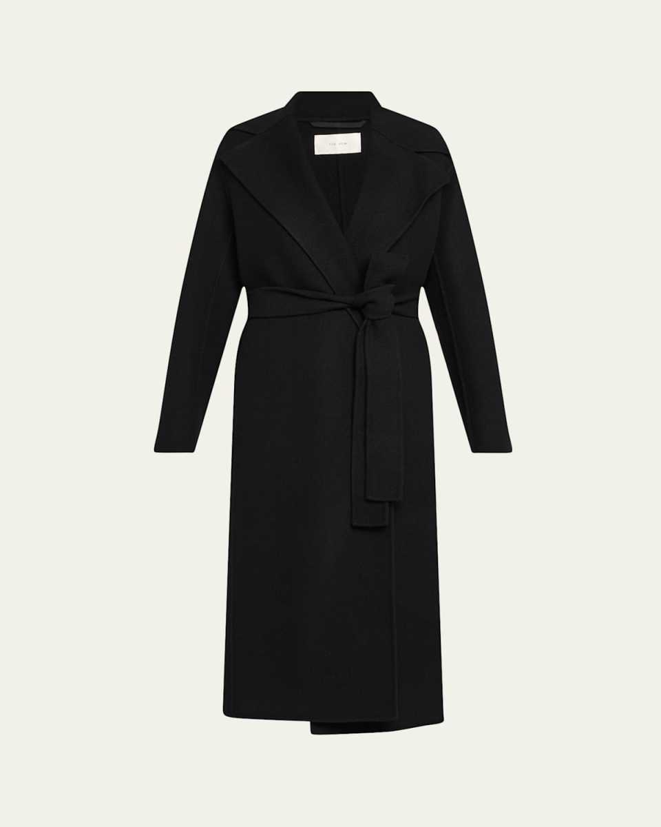 Malika Belted Long Wrap Coat